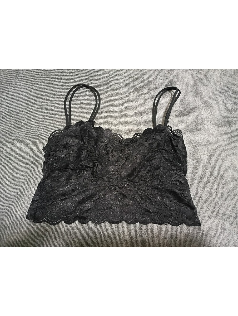 Black Lace Bralette with Adjustable Straps
